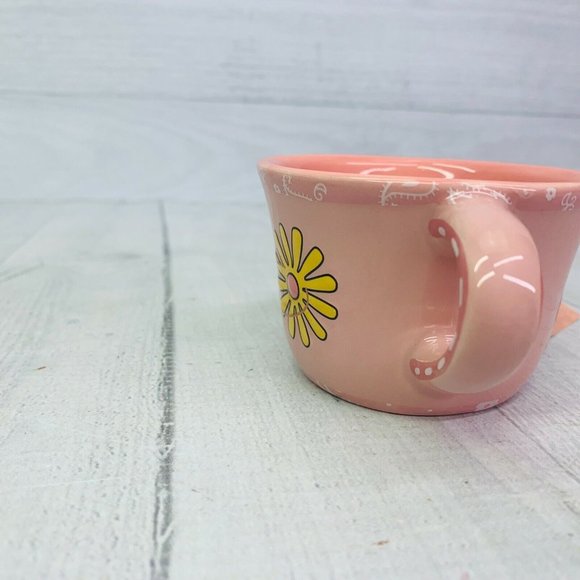 Manual Woodworkers & Weavers GIDDY UP Horse Cowgirl Pink Porcelain Cup NEW - Picture 3 of 8